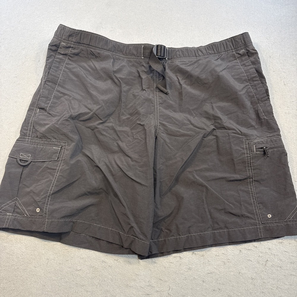 Columbia PFG Shorts Men LARGE Black Omni Shade Belt Cargo Outdoor MESH LINING